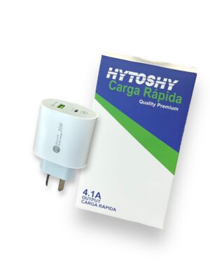 Cabezal Hytoshy Carga Rápida 1 puerto USB y 1 puerto tipo C // Cod. 6902234567790