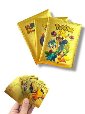 Sobre de cartas metalizadas Doradas Pokemon x1 // Cod. METALIZADA