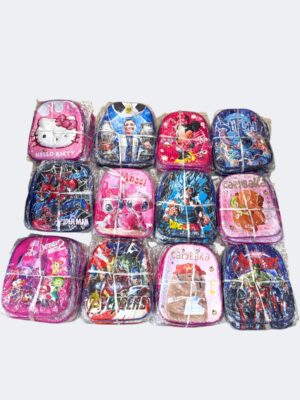 Mochila 12 pulgadas 1 cierre 123A varios personajes (2) // Cod. 7801082101236