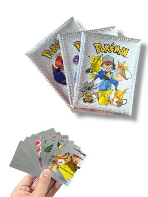 Sobre de cartas metalizadas Plateadas Pokemon x1 // Cod. METALIZADA