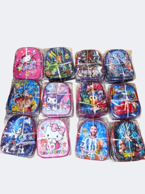 Mochila 12 pulgadas 1 cierre 123A varios personajes (4) // Cod. 7801082101236