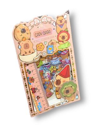 Set de Sticker Capibara con regla // Cod. 6973242873258