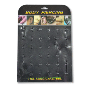 Aro Body 316L Piercing Surtido Negro x36 // Cod. 2359848181135