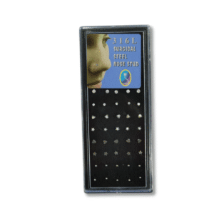Piercing Nariz Curvo Formas x40 Surgical Steel Nose Studs // Cod. 3615111750217