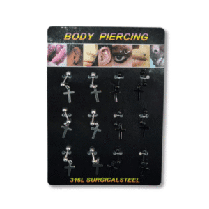 Piercing Acero Cruz x12 // Cod. 4508767549238