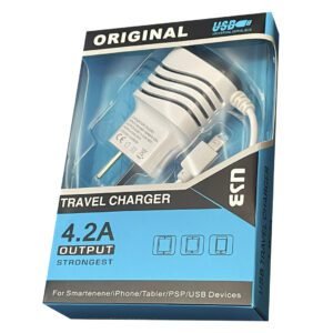 Cargador viajero 4.2A ficha común (v8) // Cod. 687535111551