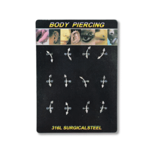Aro Body Piercing Ceja Acero Curvo x12 // Cod. 6903214342413