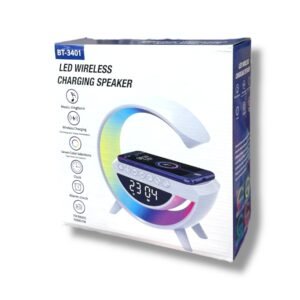 Cargador Inalambrico LED con Reloj Alarma y Bluetooth // BT-3401