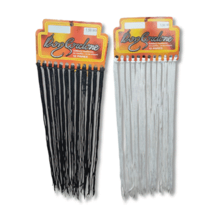 Cordones Redondos x12 Pares Blan./Neg. 1.50mt // Cod. CORD.RED.1.50.M