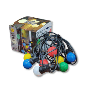 Guirnalda de Luces LED Multicolor G50 5 Metros 50 LED 10 Bombillas 24V para Navidad y Fiestas // Cod. G50