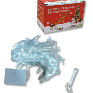 Luces de Navidad LED Lluvia X100 Blancas POL-27 Cortina Decorativa // Cod. LLUVIA X 100