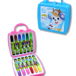 Valijita Marcador x12 Caja Color Azul/Rosa // Cod. 6921675034104