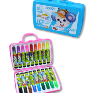 Valijita Marcador x18 Caja Color Azul/Rosa // Cod. 6953106708186