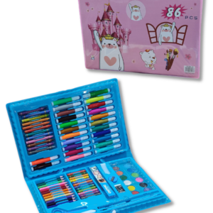 Cajita Set Librería x86 PCS Caja Color Azul/Rosa // Cod. 6971782060077