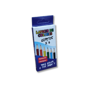 Lápices Cortos x6 Colores // Cod. 7798159810030