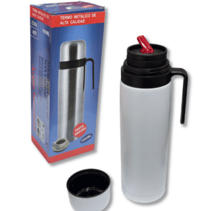 Termo Metalico de Alta Calidad 1000 ml Manija Uruguayo // Cod. 2400000002192