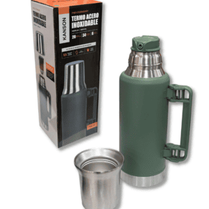 Termo de Acero Inoxidable 1000 ml con Tapón 360° Kanson // Cod. TER-011