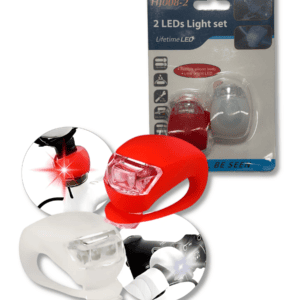 Set de Luces LED para Bicicleta Delantera y Trasera // Cod. HJ008-2
