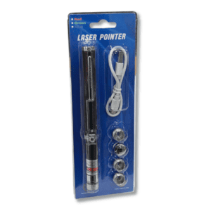Puntero Láser LED Recargable con 4 Lentes Laser Point DS-21 // Cod. 6900202600210
