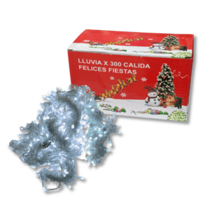 Luces de Navidad LED Lluvia X300 Blancas POL-22 Cortina Decorativa // Cod. LLUVIA X 300
